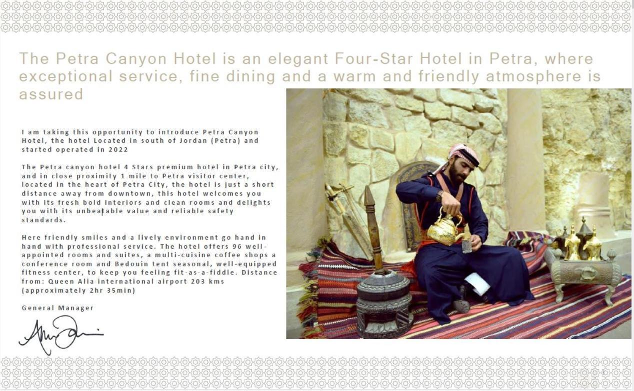 Petra Canyon Hotel Vádi Músza Kültér fotó
